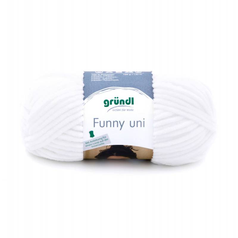 Gründl Wolle Funny uni 100 g weiß von gründl