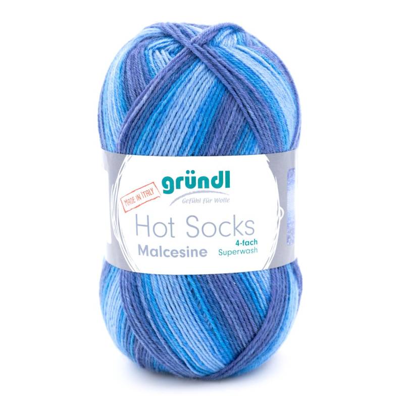 Gründl Wolle Hot Socks Malcesine, 4-fach,100 g, ocean multicolor von gründl