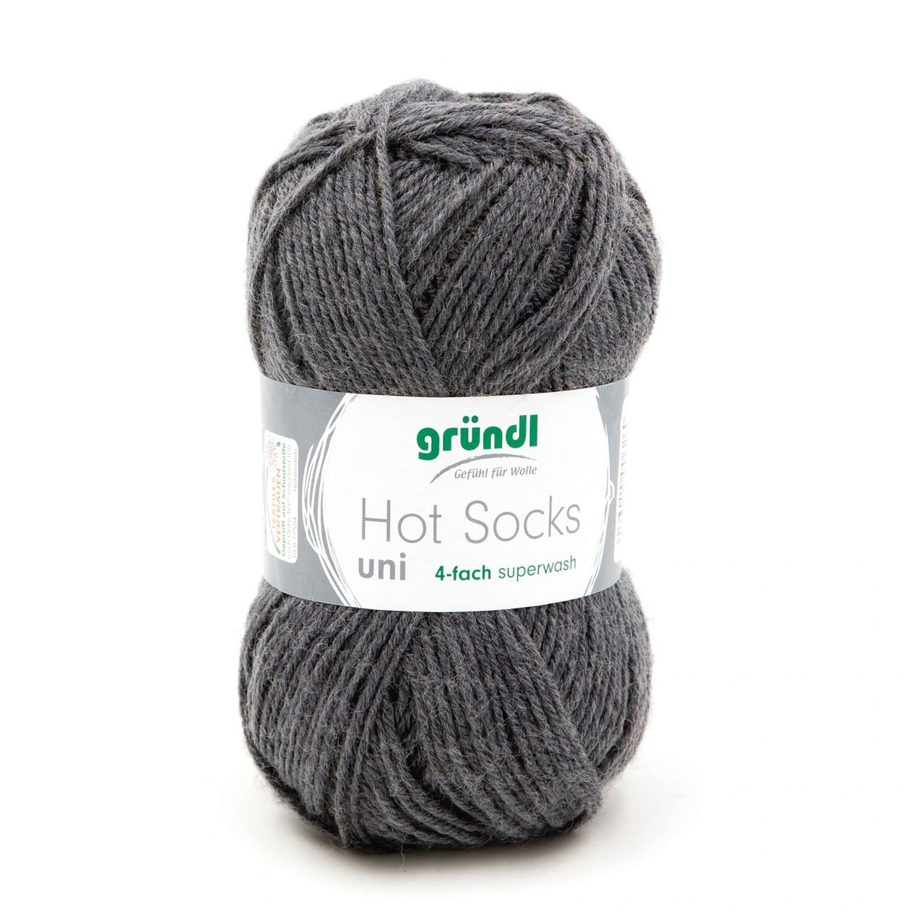 Gründl Wolle Hot Socks uni 50 g anthrazit von gründl