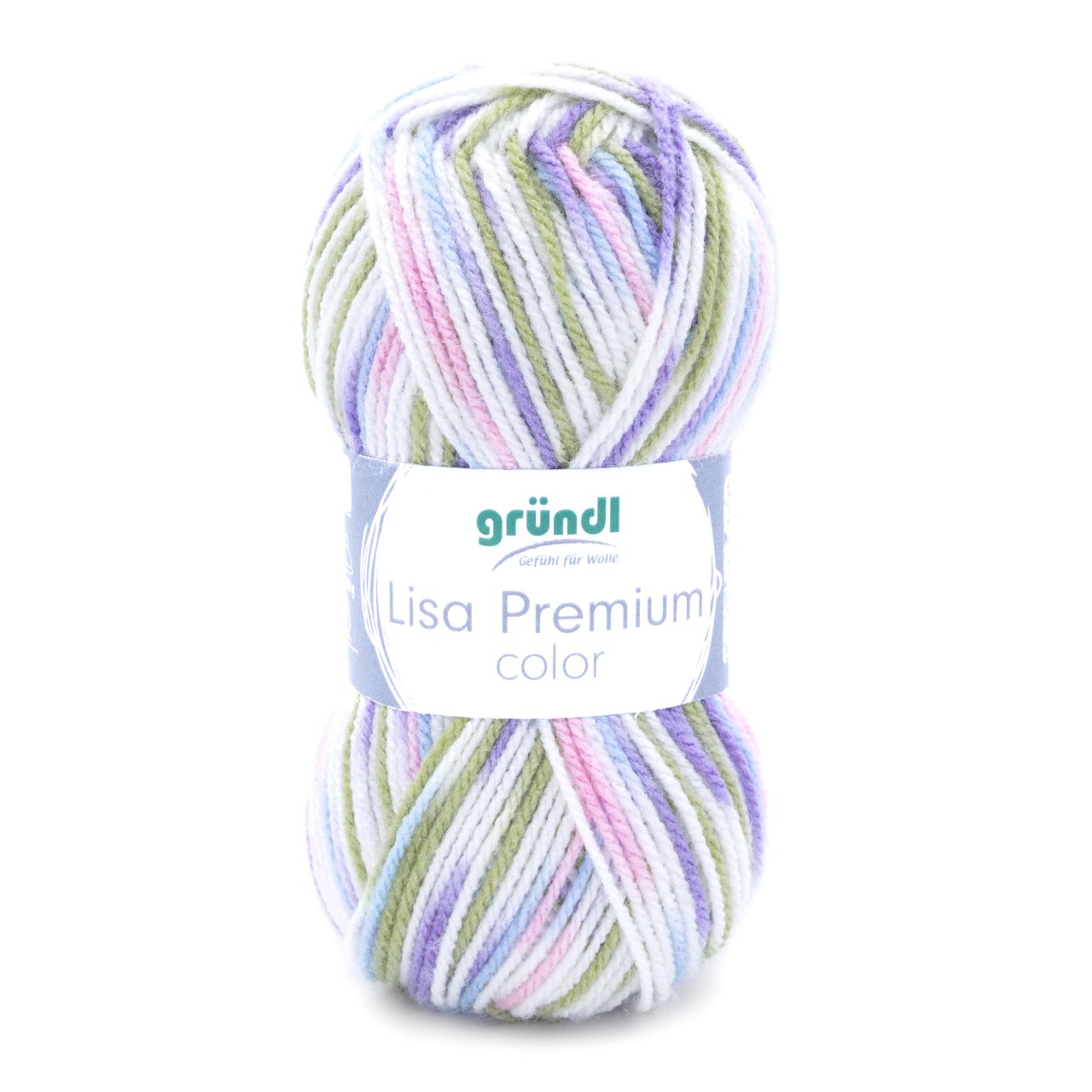 Gründl Wolle Lisa Premium color 50 g lindgrün-flieder-rose-color von gründl