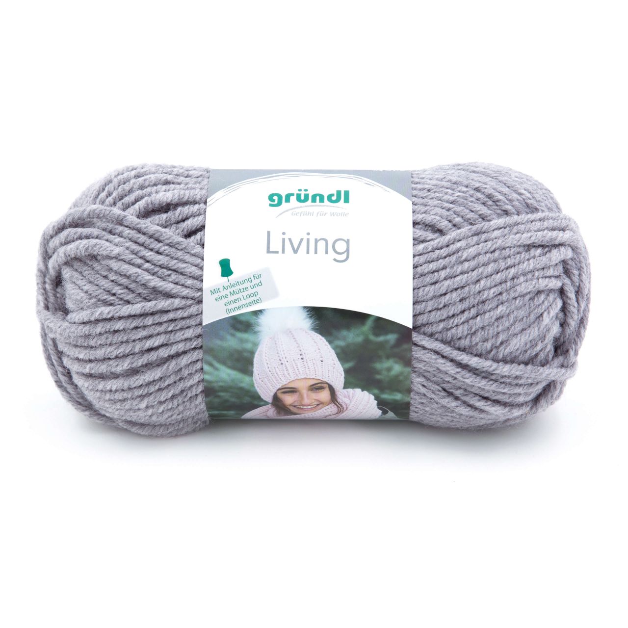 Gründl Wolle Living 100 g mittelgrau von gründl