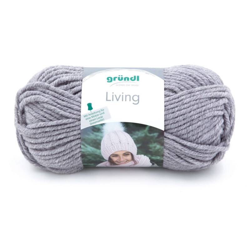 Gründl Wolle Living 100 g mittelgrau von gründl