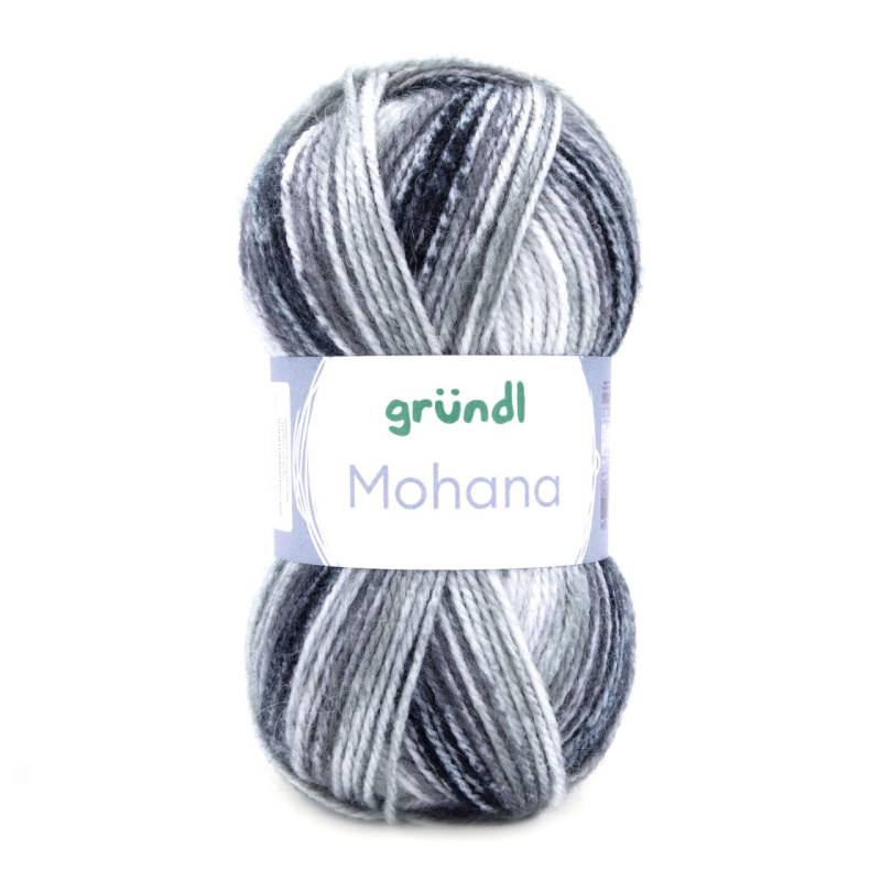 Gründl Wolle Mohana 100 g grau-anthrazit-schwarz von gründl