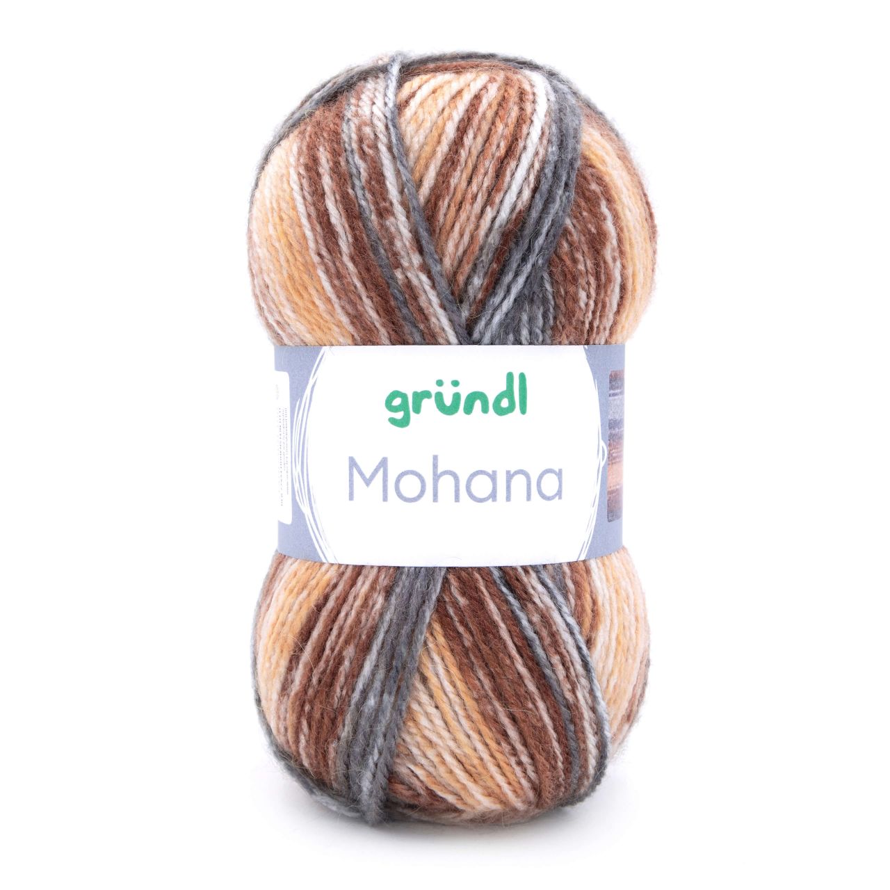 Gründl Wolle Mohana 100 g grau-camel-braun von gründl