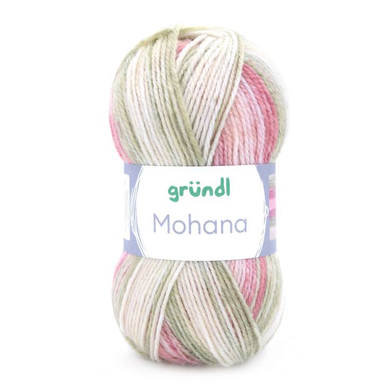 Gründl Wolle Mohana 100 g grün-rose-pink von gründl