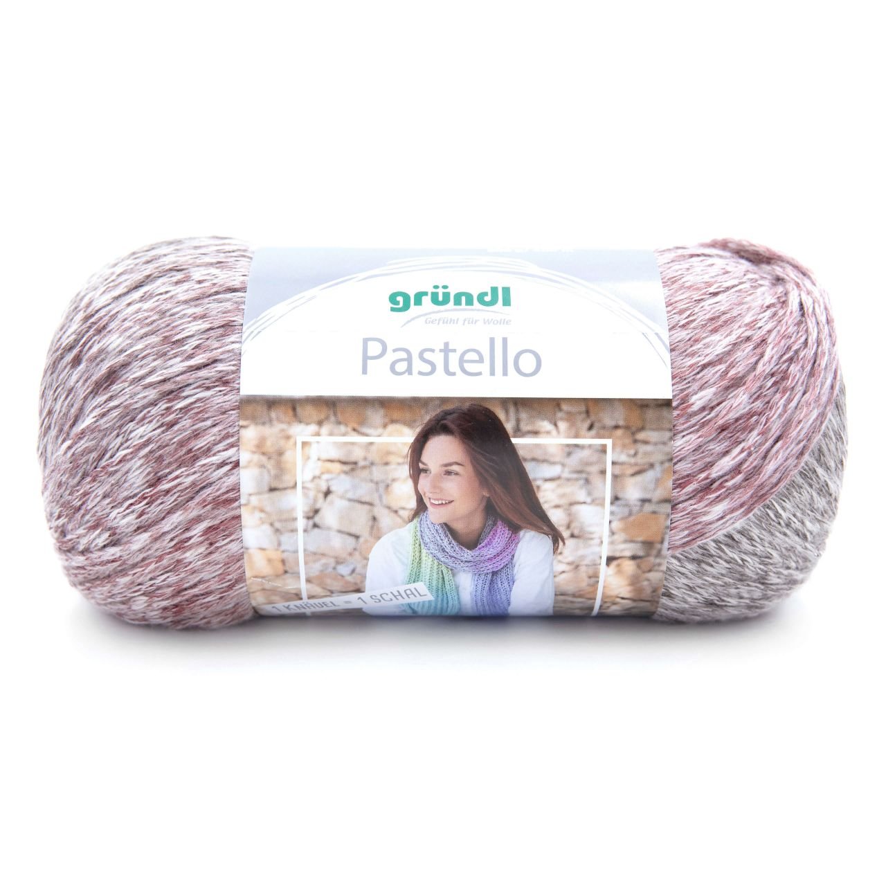 Gründl Wolle Pastello 200 g mauve- marmor pastel color meliert 200 g von gründl