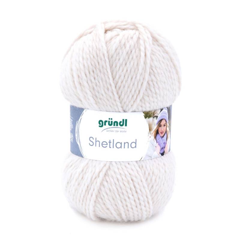 Gründl Wolle Shetland 100 g creme melange von gründl