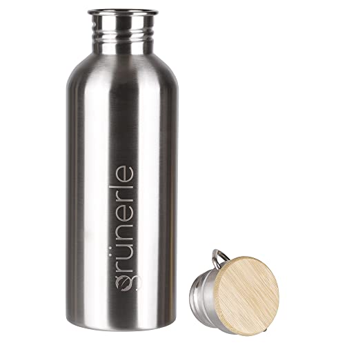 GRÜNERLE Milchkanne 1L Edelstahl - Reisebecher, Trinkflasche, Wasserbehälter mit Bambus GRÜNERLE Milchkanne 1L Edelstahl - Reisebecher, Trinkflasche, Wasserbehälter mit Bambus von grünerle