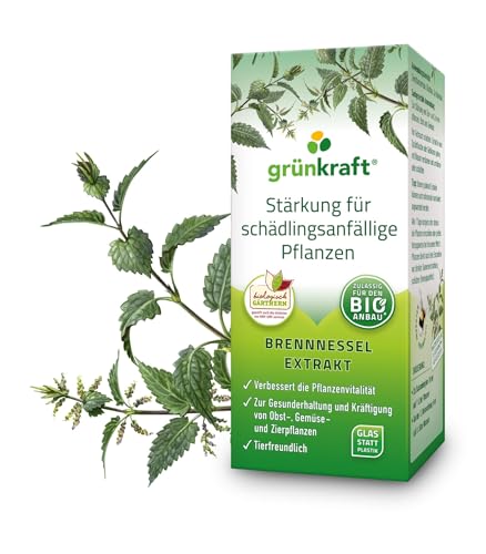 Grünkraft Brennnessel Extrakt 200 ml - Konzentrat für bis zu 40l Sprühlösung - inkl. Messbecher - Hergestellt in Österreich von grünkraft