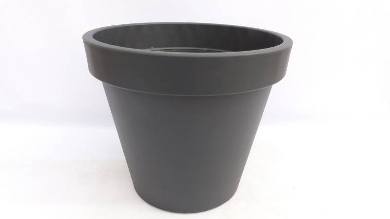 gruenwaren jakubik Übertopf Pflanzkübel E&K, anthrazit, rund Ø 60 cm, Pflanztopf Blumentopf Kübel von gruenwaren jakubik