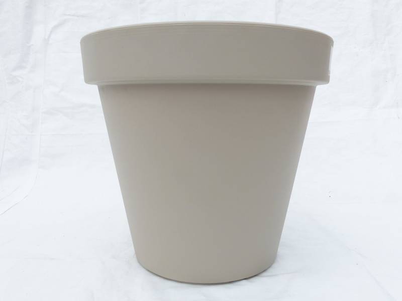 gruenwaren jakubik Übertopf Pflanzkübel E&K, beige, Taupe rund Ø80cm, Pflanztopf Blumentopf Kübel von gruenwaren jakubik