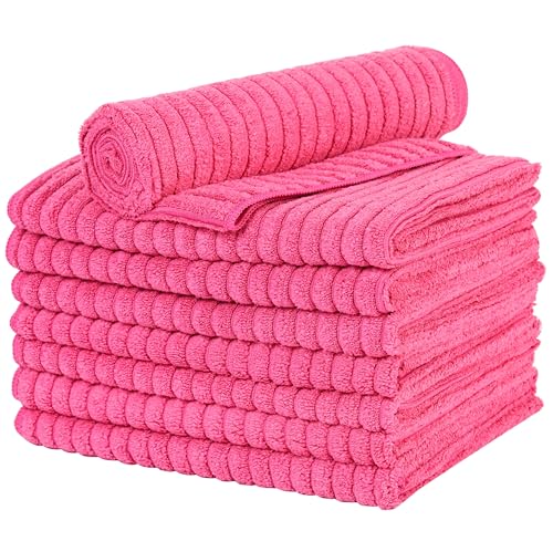 gryeer 8er-Set Microfaser Geschirrtücher, dick, super saugfähig, weich und fusselfrei Küchentücher,45 x 65 cm, Pink gryeer 8er-Set Microfaser Geschirrtücher, dick, super saugfähig, weich und fusselfrei Küchentücher,45 x 65 cm, Pink von gryeer