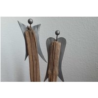Engel Engelpaar Statue Wohndeko Strandgut Treibholz Handarbeit Deko Wohnaccessiores Geschenk Weihnachten von gstrandet