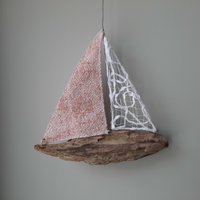 Fensterbild Türschmuck Wandbild Deko Schiff Strandgut Treibholz Geschenk von gstrandet