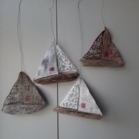 Fensterbild Türschmuck Wandbild Deko Schiff Strandgut Treibholz Geschenk von gstrandet