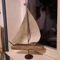 Schiff Strandgut Treibholz Handarbeit Deko Wohnaccessiores Kreativschiff Segelschiff Geschenk von gstrandet