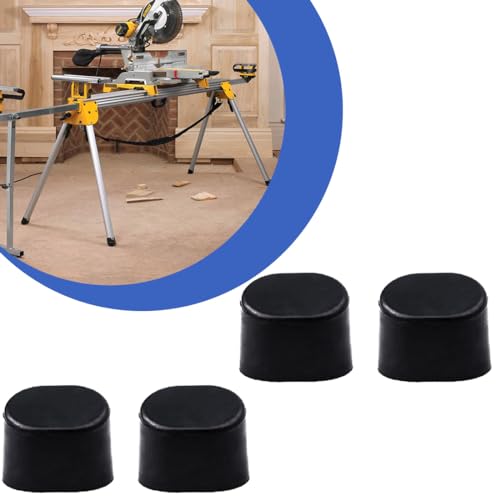 N074647 Tischsägenständer, Gummi-Pad, Ersatz für Dewalt DWX-Serie DWX723, DWX724, DWX725, DWX725B, Tischsägenzubehör, rutschfeste Texturen, passt fest, verbessert die Stabilität, Schwarz, 4 Stück von gtpartes