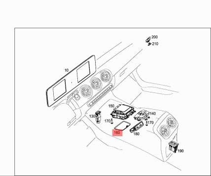Passend für MERCEDES-BENZ A W177 Mittelkonsolen-Ablagefacheinsatz A2476890600 von gtvtrading