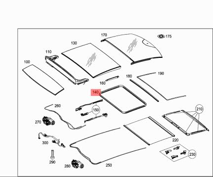 Passend für MERCEDES-BENZ B W246 Glasschiebedachdichtung A2047830096 Passend für MERCEDES-BENZ B W246 Glasschiebedachdichtung A2047830096 von gtvtrading