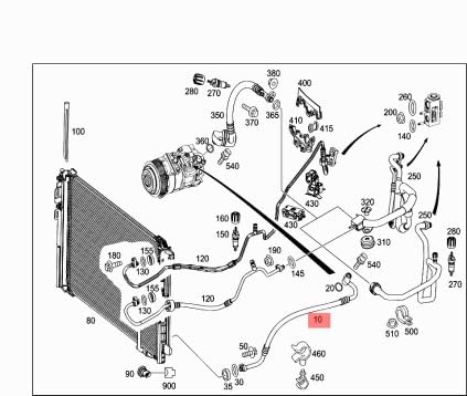Passend für MERCEDES-BENZ C W204 AMG Kompressor-Kondensator-Rohrleitung A2048301915 Passend für MERCEDES-BENZ C W204 AMG Kompressor-Kondensator-Rohrleitung A2048301915 von gtvtrading