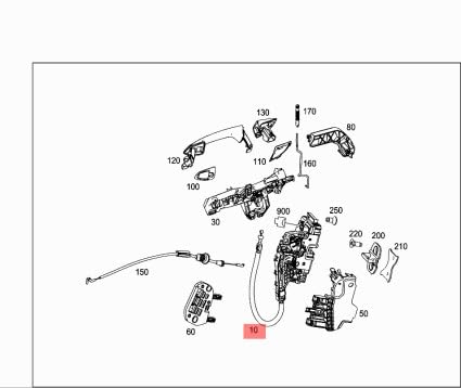 Passend für MERCEDES-BENZ C W204 Türschloss hinten rechts A2047302835 von gtvtrading