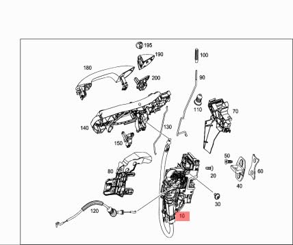 Passend für MERCEDES-BENZ C W205 Türschloss vorne links A0997206501 von gtvtrading