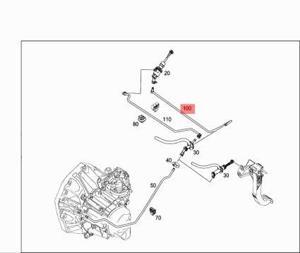 Passend für MERCEDES-BENZ CITAN W415 Kupplungshydraulikleitung A4152900513 von gtvtrading