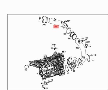 Passend für MERCEDES-BENZ CLS C257 Motor-Ladeluftleitung A2560980107 Passend für MERCEDES-BENZ CLS C257 Motor-Ladeluftleitung A2560980107 von gtvtrading