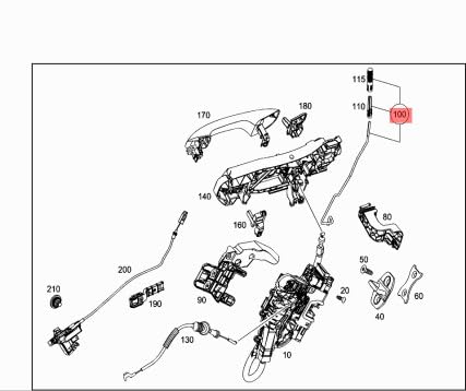 Passend für MERCEDES-BENZ CLS C257 Türschloss-Sicherungsstange hinten rechts A2577304802 Passend für MERCEDES-BENZ CLS C257 Türschloss-Sicherungsstange hinten rechts A2577304802 von gtvtrading