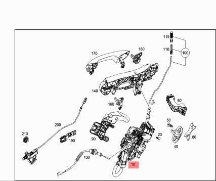 Passend für MERCEDES-BENZ CLS C257 Türschloss hinten links A0997300301 von gtvtrading