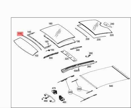 Passend für MERCEDES-BENZ E Coupe C207 Frontglasdachdichtung A2077830096 Passend für MERCEDES-BENZ E Coupe C207 Frontglasdachdichtung A2077830096 von gtvtrading