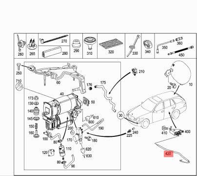 Passend für MERCEDES-BENZ E W211 Verteiler zur Hinterachse linke Leitung A2113200853 von gtvtrading