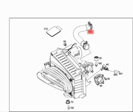 Passend für MERCEDES-BENZ E W213 Luftfiltergehäuse Formschlauch A1770940982 von gtvtrading