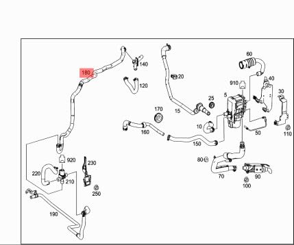 Passend für MERCEDES-BENZ GL X166 Wärmetauscher-Warmwasserschlauch A1665061935 Passend für MERCEDES-BENZ GL X166 Wärmetauscher-Warmwasserschlauch A1665061935 von gtvtrading