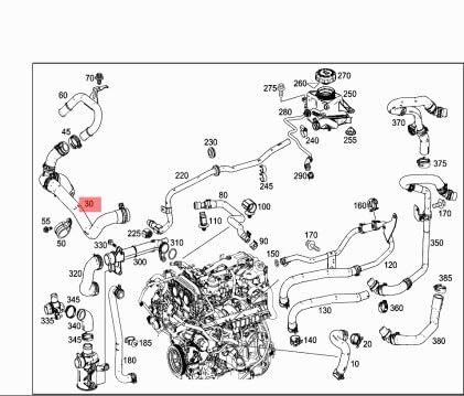 Passend für MERCEDES-BENZ GLC C253 Motor-Wasserkühlmittelschlauch A2742002682 Passend für MERCEDES-BENZ GLC C253 Motor-Wasserkühlmittelschlauch A2742002682 von gtvtrading