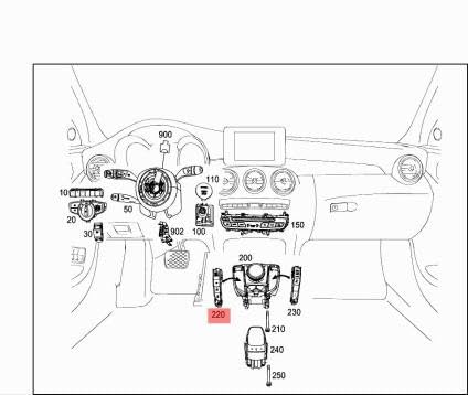 Passend für MERCEDES-BENZ GLC X253 Linker unterer Bedienfeldschalter A2539055200 von gtvtrading