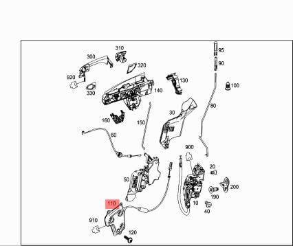 Passend für MERCEDES-BENZ GLE W166 Türschloss-Steuermodul vorne rechts A1667600800 von gtvtrading