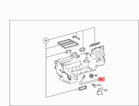 Passend für MERCEDES-BENZ M W163 A/C-Verdampfer-Ablaufschlauch A1638320394 von gtvtrading