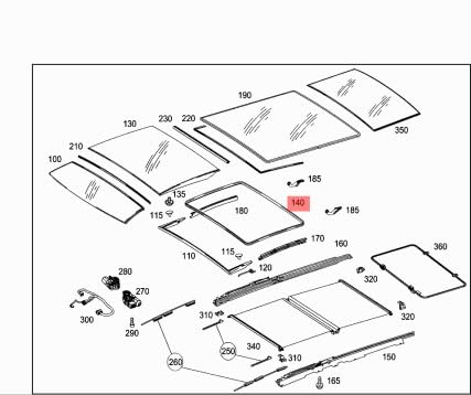 Passend für MERCEDES-BENZ ML W166 Glasschiebedachdichtung A2127830296 Passend für MERCEDES-BENZ ML W166 Glasschiebedachdichtung A2127830296 von gtvtrading
