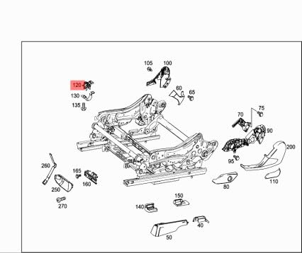 Passend für MERCEDES-BENZ ML W166 Montageplatte für Vordersitzverstellung A1669110000 von gtvtrading