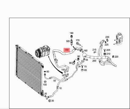 Passend für MERCEDES-BENZ S W222 A/C Kältemittel Klimaanlage Leitung AMG A2228306202 Passend für MERCEDES-BENZ S W222 A/C Kältemittel Klimaanlage Leitung AMG A2228306202 von gtvtrading