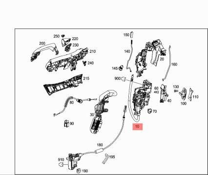 Passend für MERCEDES-BENZ S W222 Türschloss vorne links A2227200335 von gtvtrading