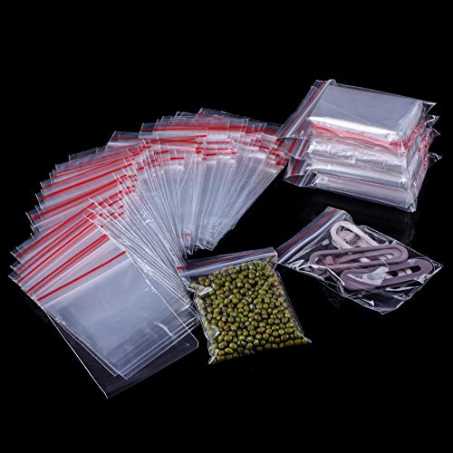 Druckverschlussbeutel Zipper Baggies Plastikbeutel 7x10cm kleine Tütchen 200 Stück Plastiktüten Ziplock Zip Beutel Baggys Wiederverwendbar Tüten Groß Wiederverschließbare von guangyuan