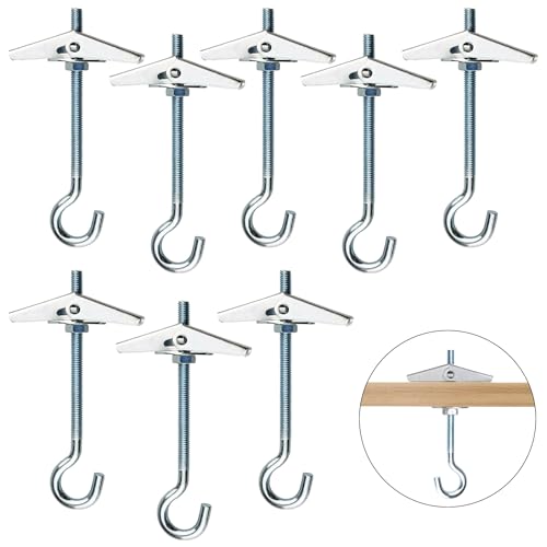 guangyuan 8 Stück Federklappdübel M4x90mm Hakendübel Decke Verzinkung Kippdübel mit Haken Deckenhaken Set für Hängende Pflanzen Hohlraumdübel Gipskarton Deckenmontage Wandbefestigung guangyuan 8 Stück Federklappdübel M4x90mm Hakendübel Decke Verzinkung Kippdübel mit Haken Deckenhaken Set für Hängende Pflanzen Hohlraumdübel Gipskarton Deckenmontage Wandbefestigung von guangyuan