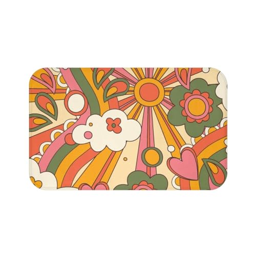 Fußmatte 40X60Cm Groovy Hippie Retro Sonnenschein Teppich Resistente Haustürmatte Rutschfester Schmutzfangmatte Für Außen Küche Innen Fußmatte 40X60Cm Groovy Hippie Retro Sonnenschein Teppich Resistente Haustürmatte Rutschfester Schmutzfangmatte Für Außen Küche Innen von guangzhouyongzhangshangmaozhongxingerenduzi