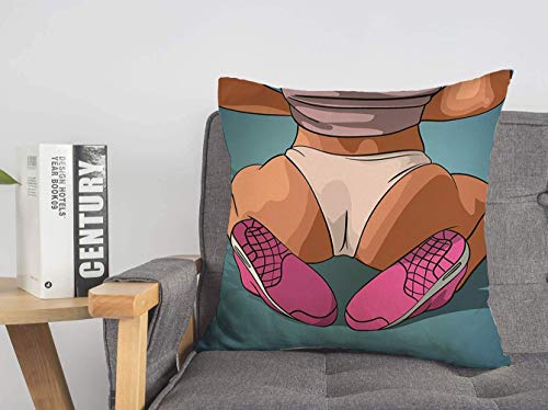 Kissenbezug Arsch Baby Attraktiv Schlank Hübsch Erwachsene Weiblichkeit Hüfte Frau Sexy Auf Den Knien, Weicher Kopfkissenbezug Resistent Throw Kissenbezüge Für Wohnzimmer Schlafzimmer 45X45Cn von guangzhouyongzhangshangmaozhongxingerenduzi