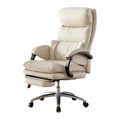 guiling-1986 Bürostuhl Chefsessel Luxuriöser ergonomischer Bürostuhl, Executive-Leder-Massage-Gaming-Stuhl for den Chef-Arbeitstisch Schreibtischstuhl von guiling-1986