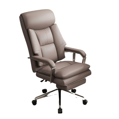 guiling-1986 Bürostuhl Chefsessel Luxuriöser ergonomischer Bürostuhl mit Liegefunktion, Chefsessel aus Premium-Leder for bequemes langes Sitzen zu Hause Schreibtischstuhl von guiling-1986