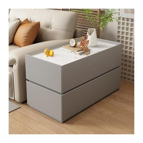 guiling-1986 Buffetschrank mit Stauraum Massivholz Sofa Beistelltisch Ecktisch Moderne Einfache Wohnzimmer Lagerung Sideboard Haushalt Nachttisch Lagerschrank(Grigio,80x40x60cm) von guiling-1986