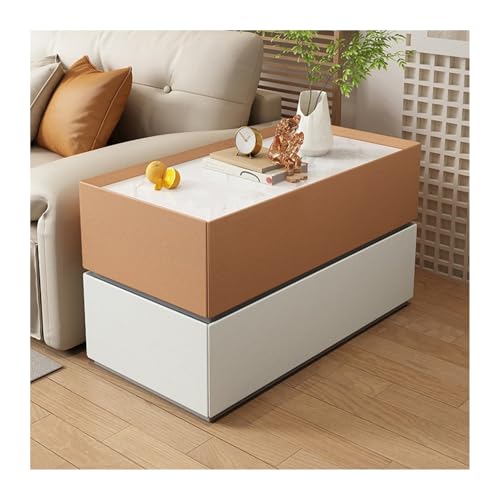 guiling-1986 Buffetschrank mit Stauraum Massivholz Sofa Beistelltisch Ecktisch Moderne Einfache Wohnzimmer Lagerung Sideboard Haushalt Nachttisch Lagerschrank(Orange,80x40x60cm) von guiling-1986